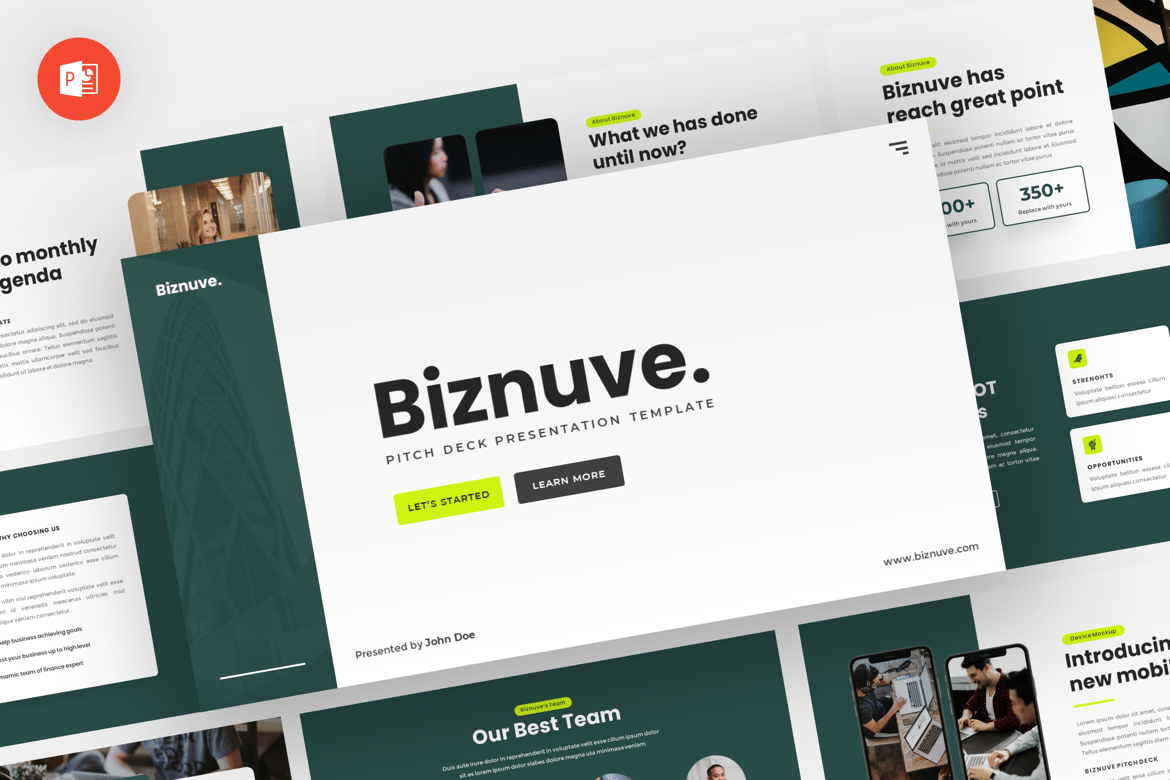 Biznuve - Template Powerpoint Presentasi yang Modern dan Profesional