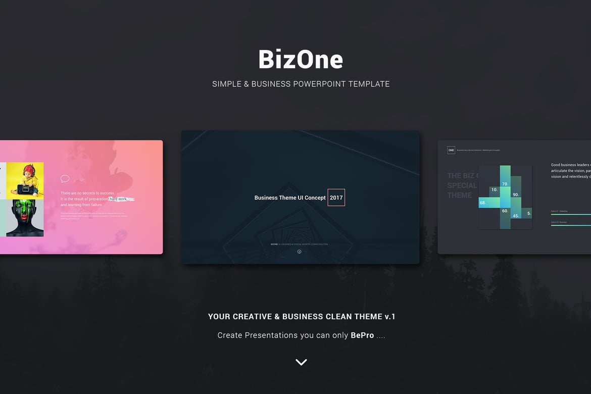 Template Presentasi Kreatif BIZONE (PowerPoint) untuk Berbagai Kebutuhan