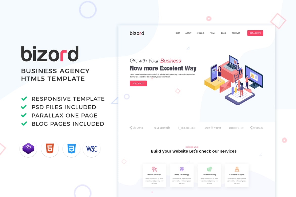 Bizord - Template Website Agensi Pemasaran yang Modern dan Responsif