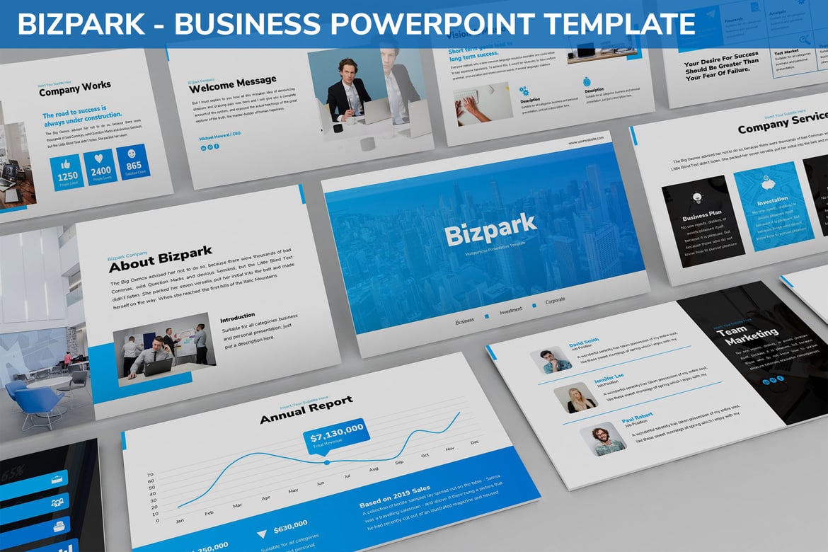 Template PowerPoint Bizpark - Solusi Presentasi Bisnis Profesional