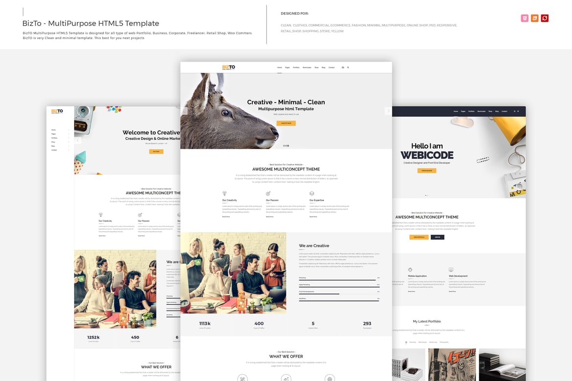 BizTo - Template Website Serbaguna HTML5 yang Menarik