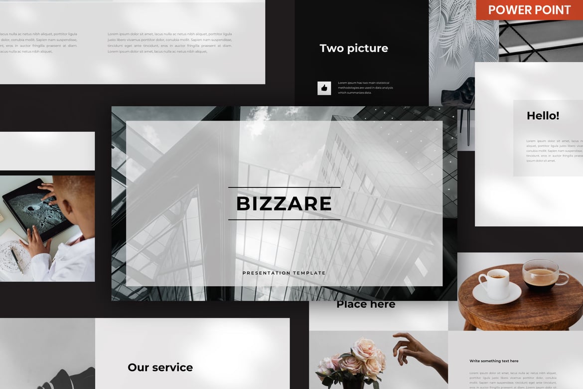 Template PowerPoint Bizarre Minimal yang Serbaguna