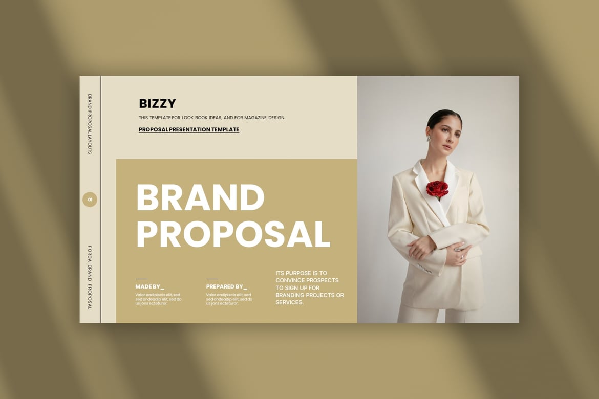Bizzy - Template Powerpoint Proposal Brand yang Modern
