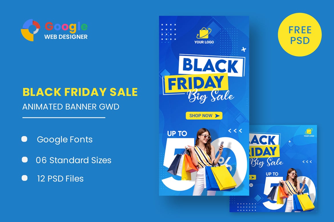 Diskon Besar Black Friday: Template Iklan Banner HTML5 untuk Semua Bisnis