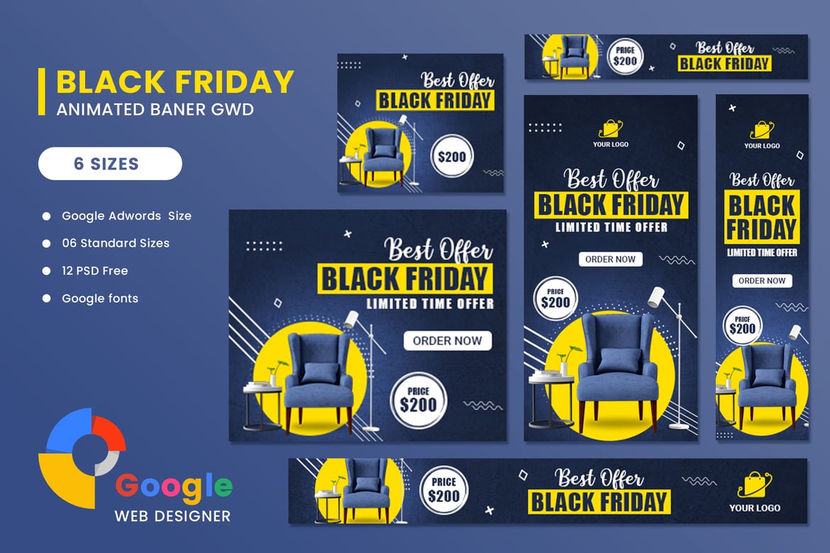 Diskon Menarik Black Friday: Template Iklan Banner HTML5 untuk Semua Kebutuhan Bisnis