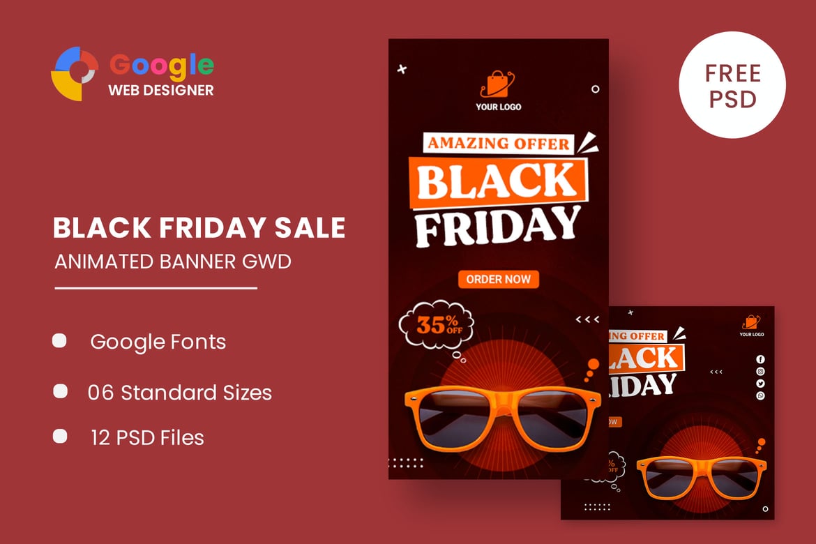 Promo Black Friday: Template Banner Fashion HTML5 Menarik