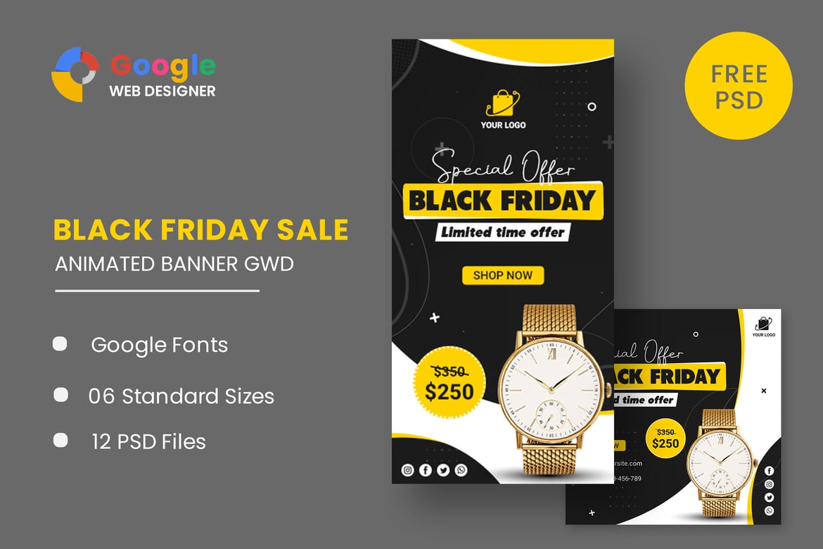 Diskon Black Friday: Template Banner HTML5 untuk Iklan yang Menarik
