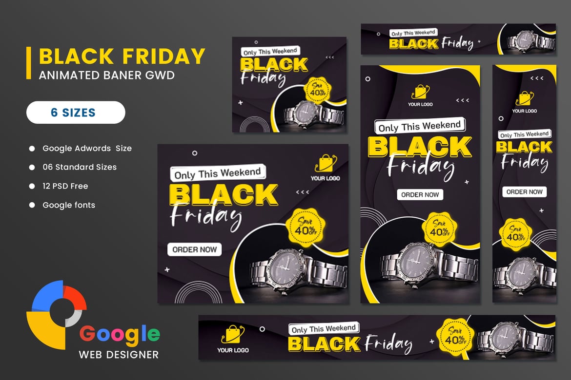 Promo Black Friday: Template Banner HTML5 untuk Iklan yang Menarik