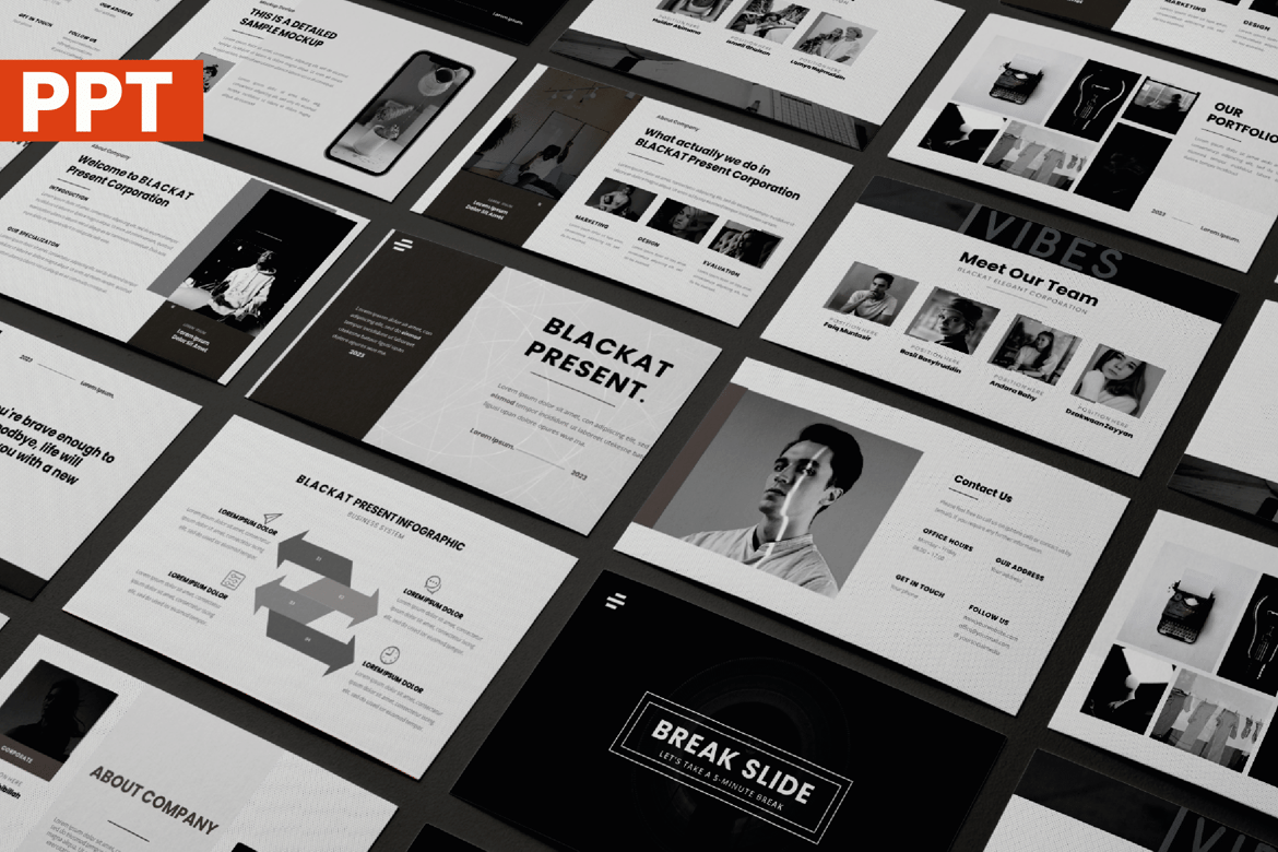 Template PowerPoint Blackat: Presentasi Modern yang Mudah Disesuaikan