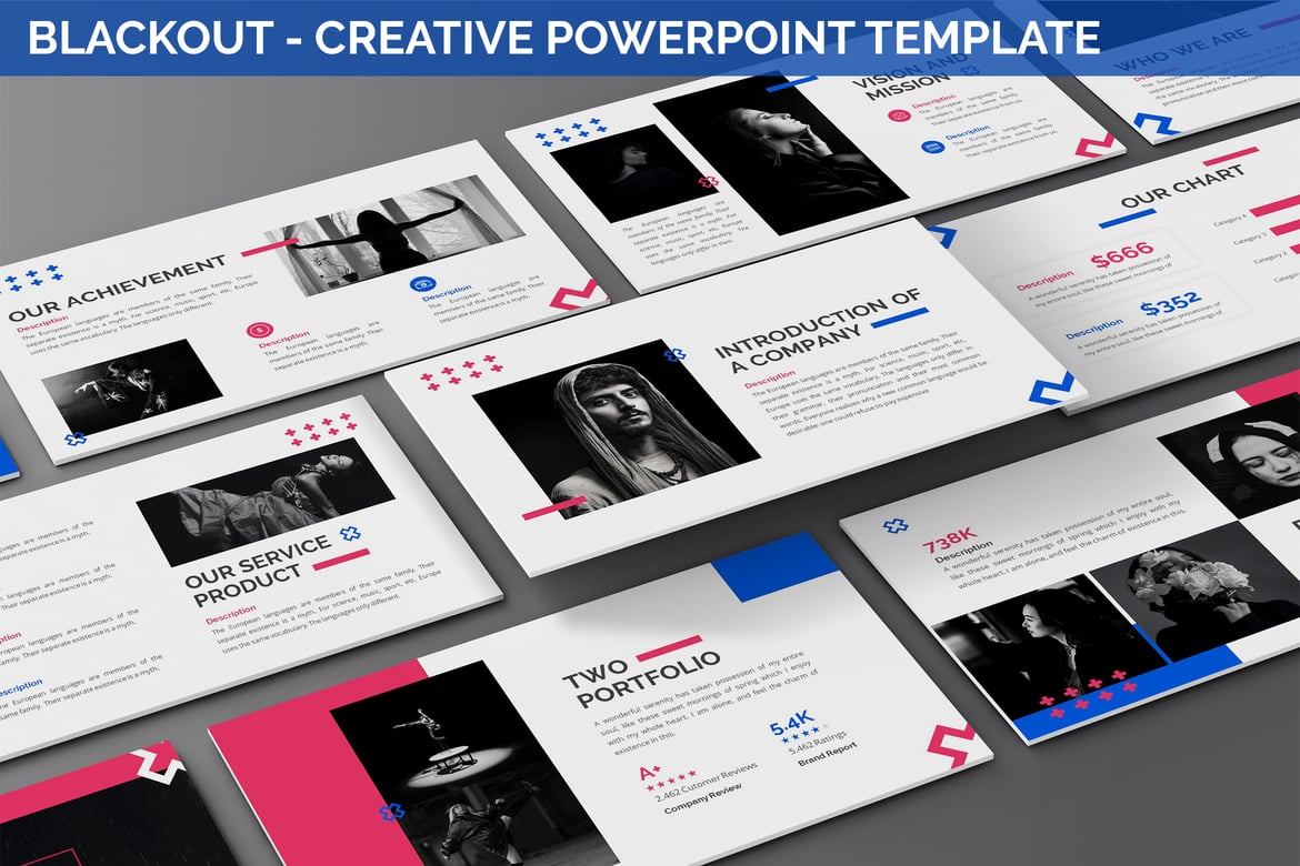 Blackout - Template Powerpoint Kreatif dan Modern