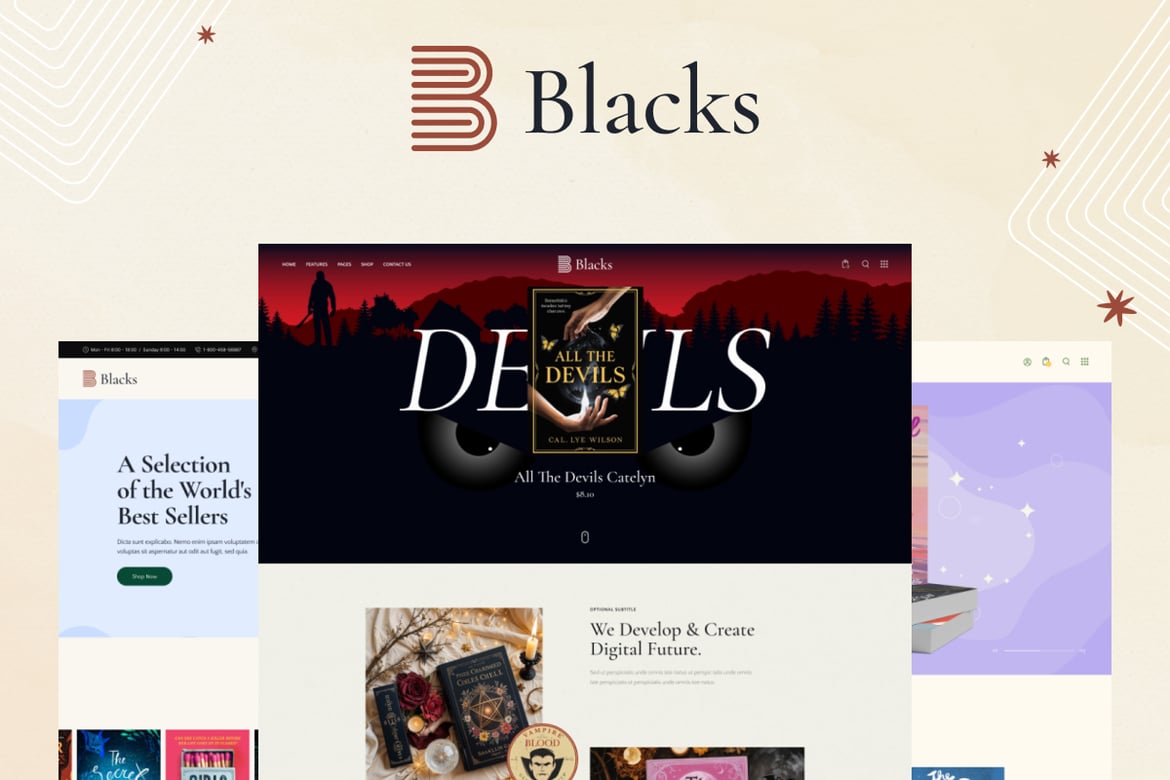 Tema WordPress Menarik untuk Toko Buku: Blacks