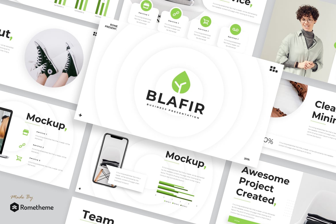 Blafir - Template PowerPoint Bisnis Modern
