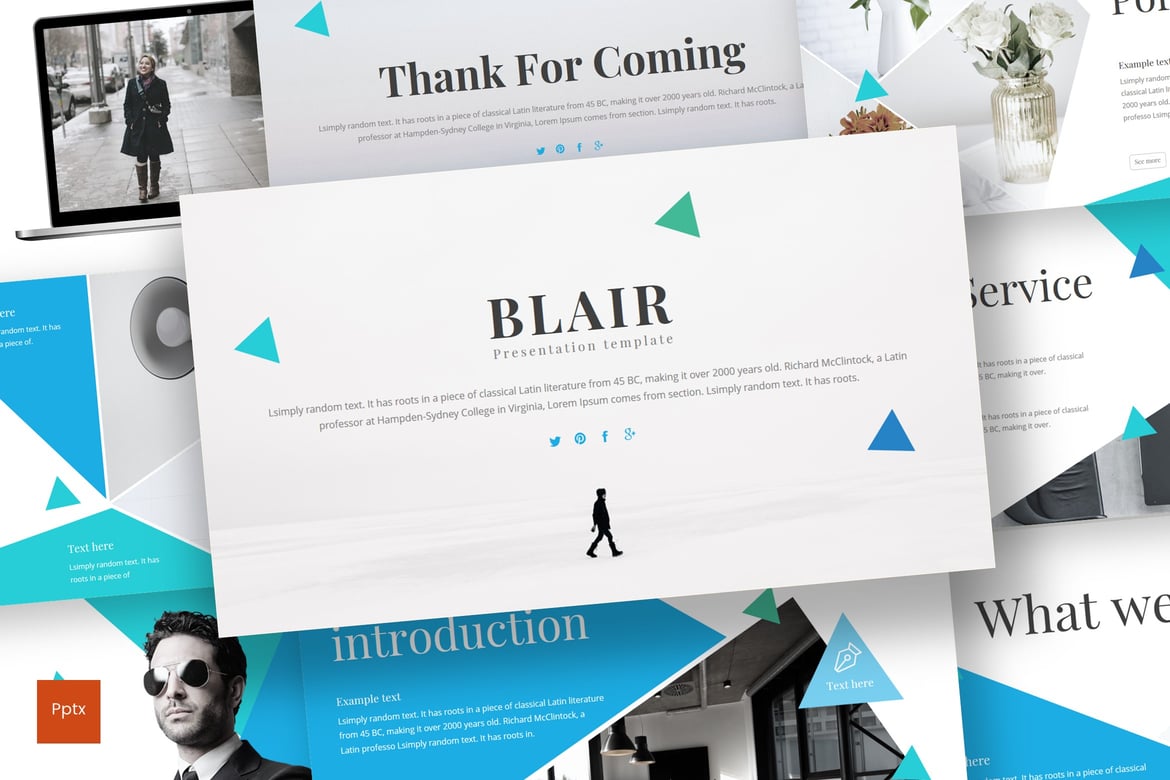 Template Presentasi Blair - Powerpoint Modern dan Kreatif
