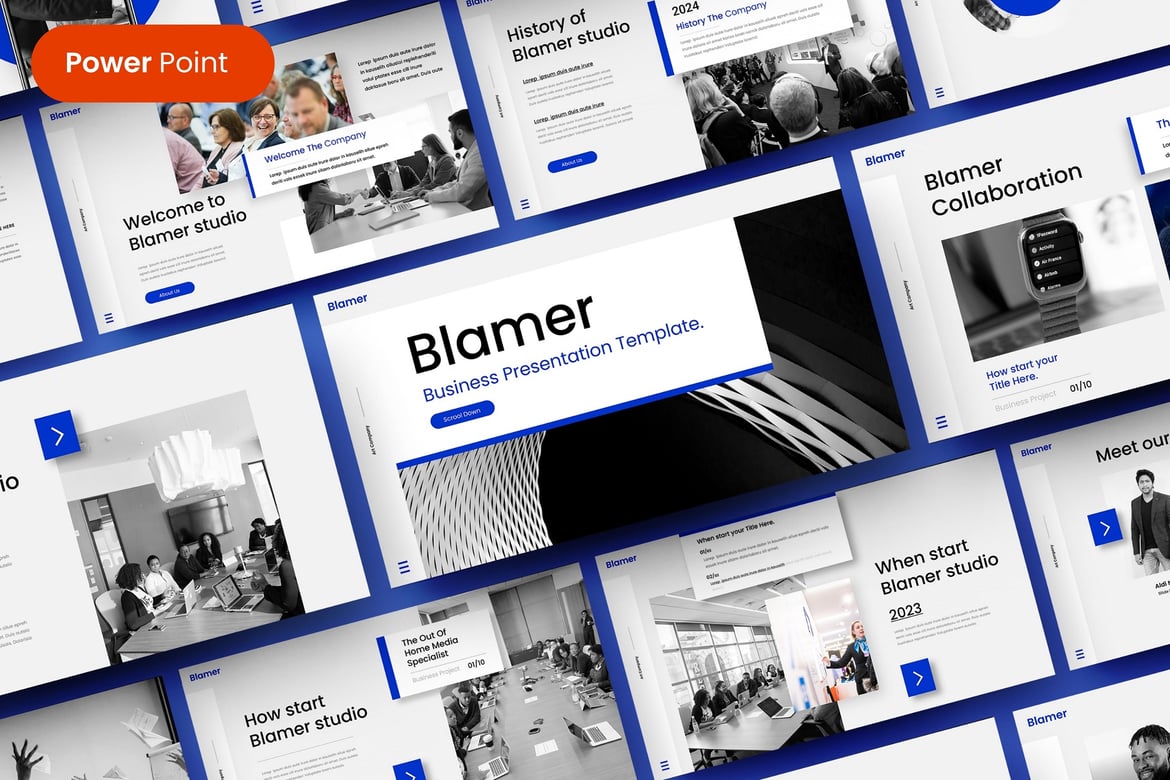 Template PowerPoint Blamer – Solusi Presentasi Bisnis Anda