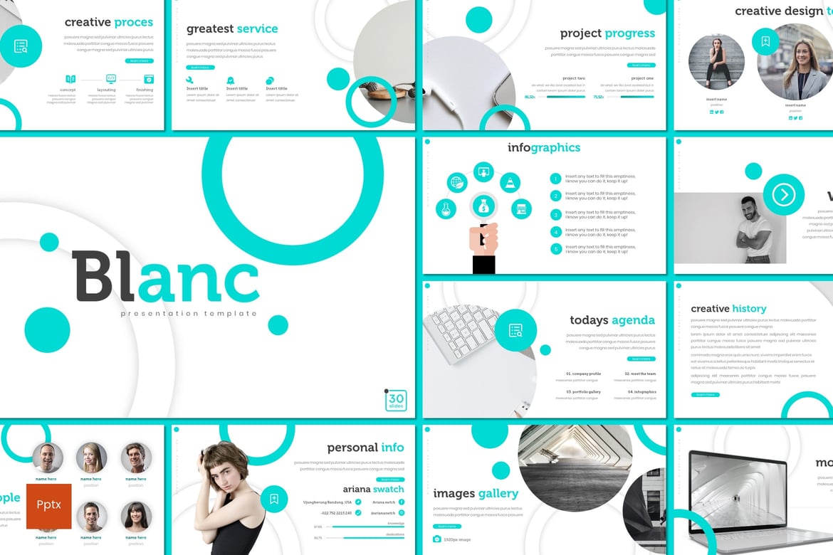 Blanc - Template PowerPoint Minimalis dan Kreatif