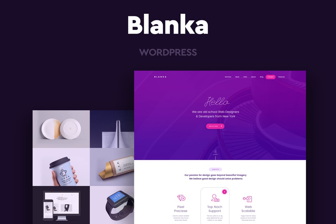 Blanka - Tema WordPress Satu Halaman yang Kreatif dan Responsif