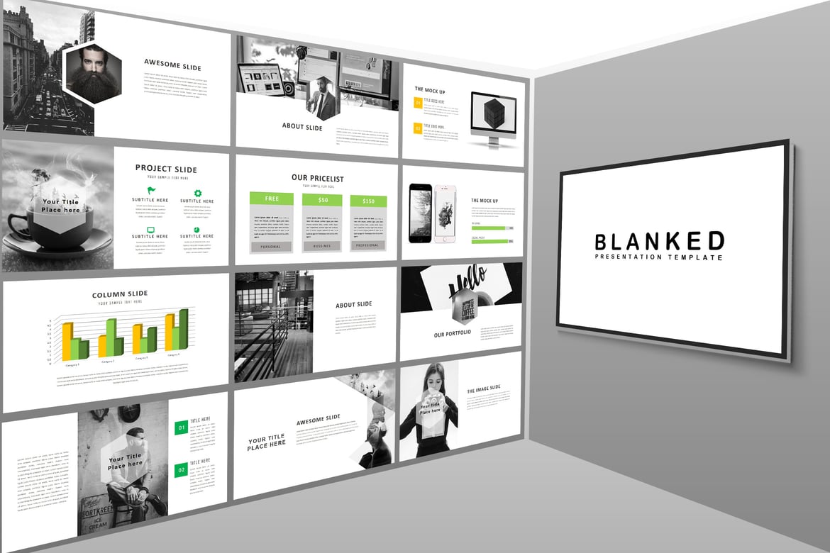 Template PowerPoint Blanked Style - Presentasi Minimalis yang Profesional