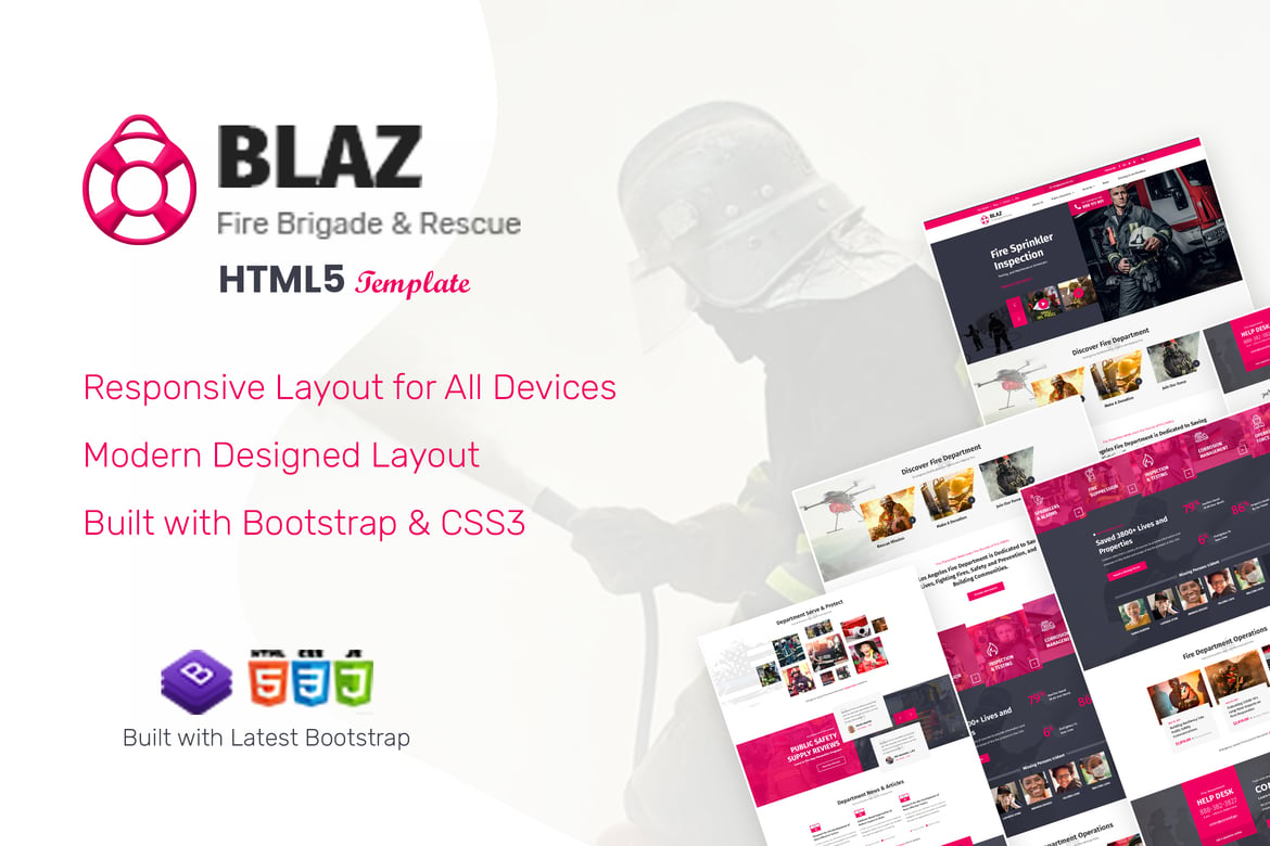 Blaz - Template Website untuk Brigade Kebakaran dan Penyelamatan