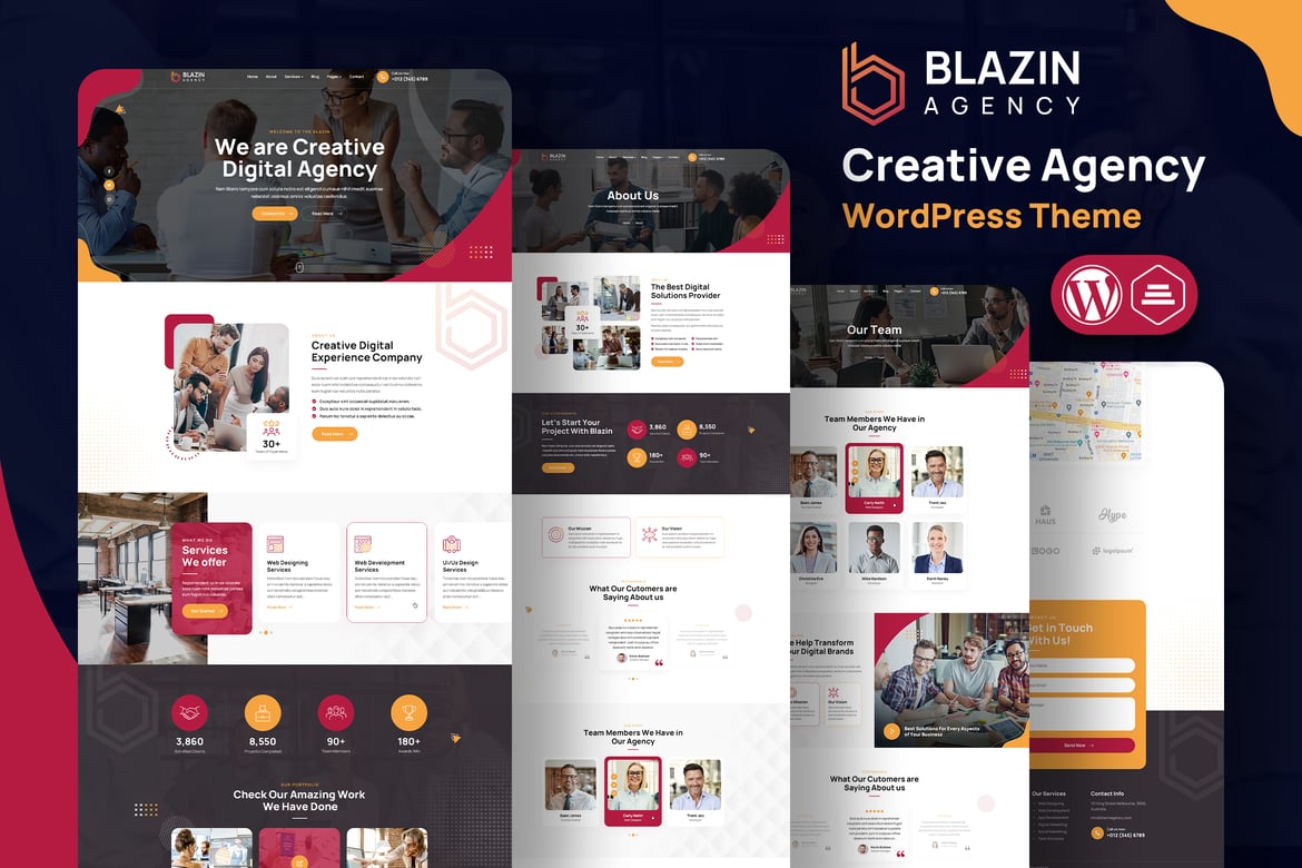 Blazin Agency | Tema WordPress Kreatif untuk Digital Agency