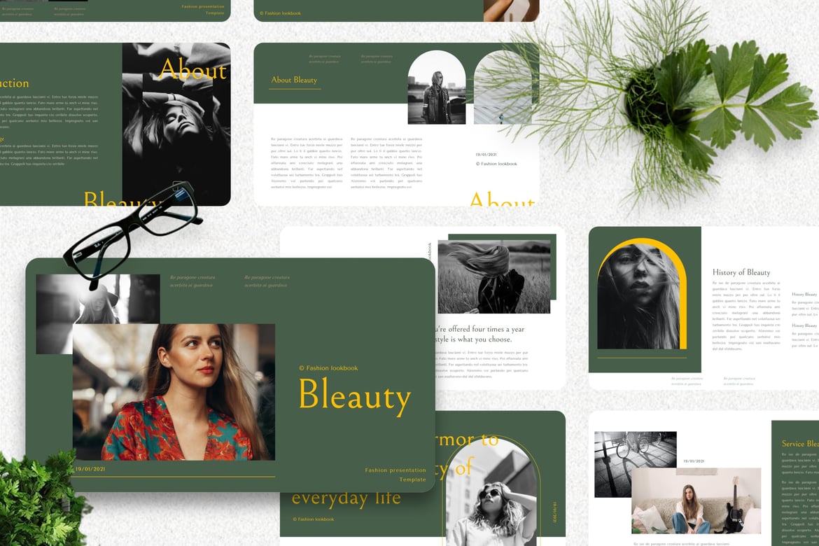 Bleauty - Template Powerpoint Fashion yang Menarik