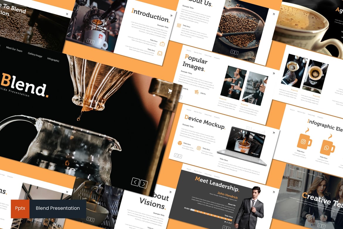 Template PowerPoint Blend - Presentasi Minimalis dan Kreatif