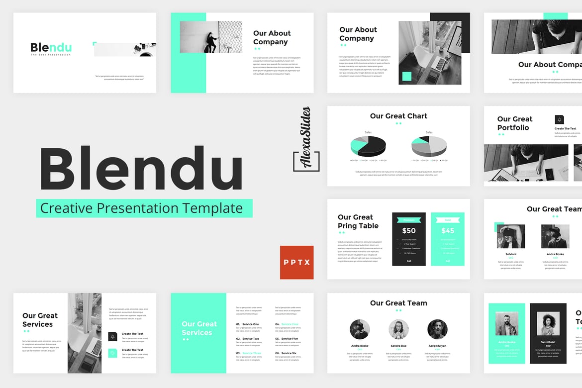 Template Presentasi PowerPoint Blendu - Kreatif dan Fleksibel