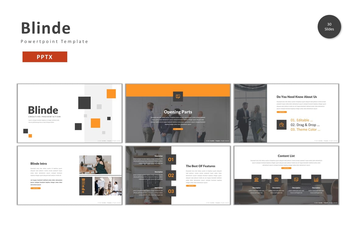 Blinde - Template PowerPoint yang Memukau