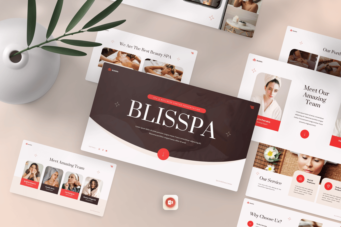 Template Powerpoint Blisspa - Pusat Spa & Kesehatan yang Menawan