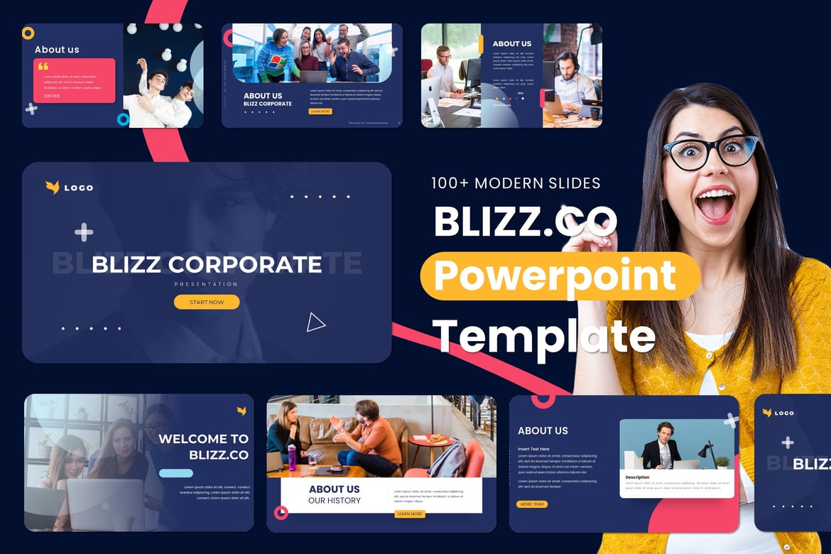 Template Presentasi PowerPoint Blizz yang Profesional dan Menarik
