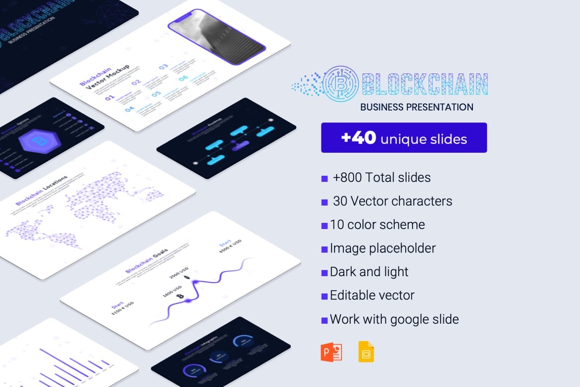 Template Presentasi PowerPoint Blockchain yang Menarik