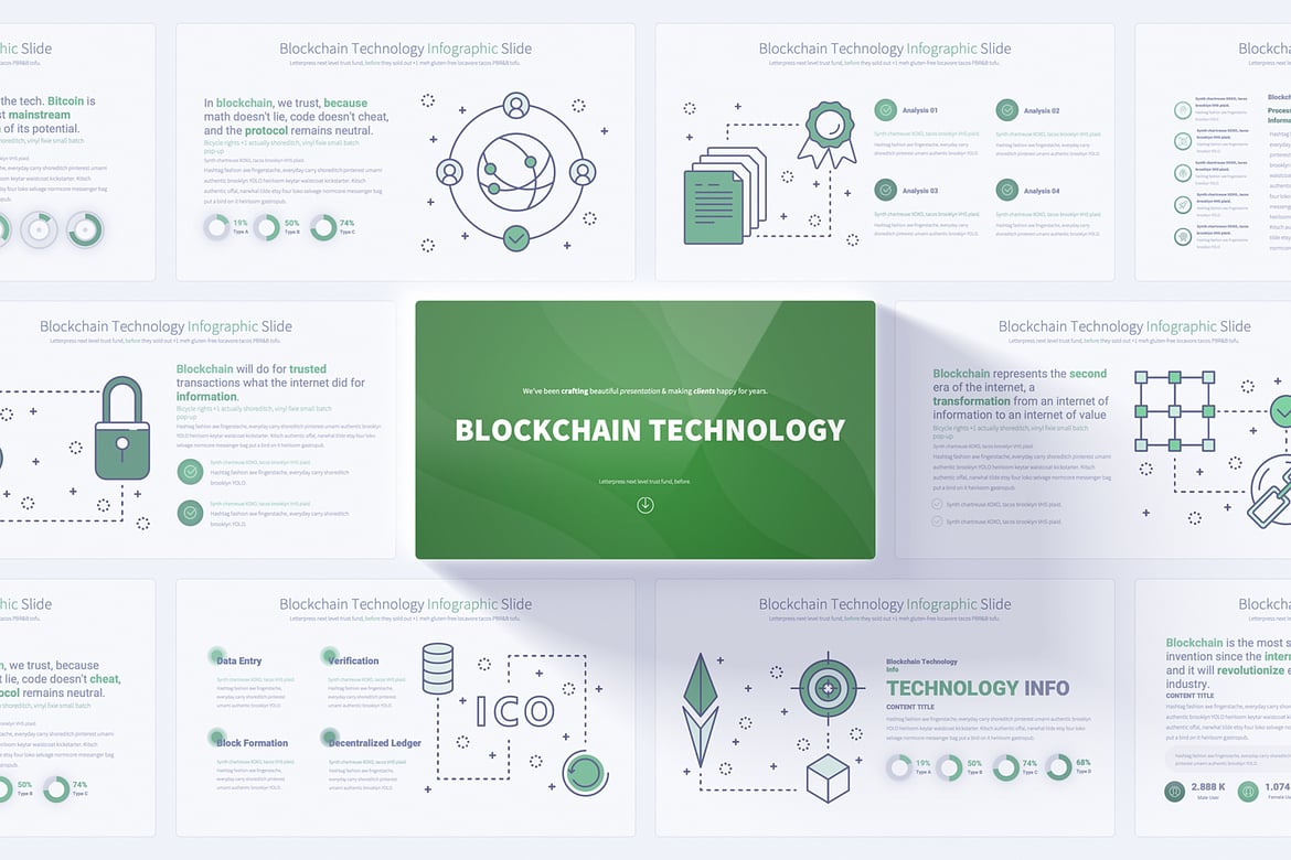 Presentasi PowerPoint Teknologi Blockchain yang Menarik dan Profesional