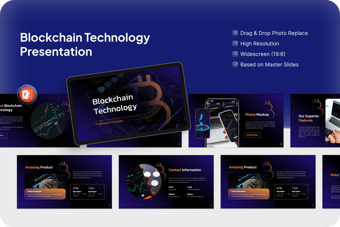 Template Presentasi Teknologi Blockchain yang Inovatif