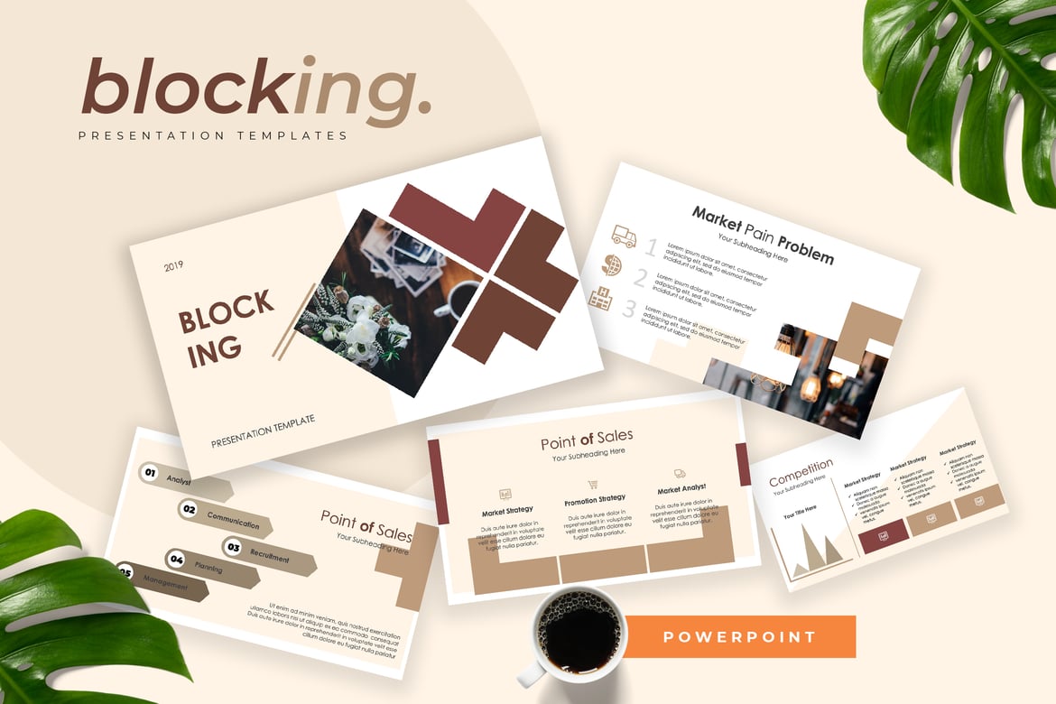 Template Presentasi PowerPoint Blocking - Solusi Kreatif untuk Proyek Anda