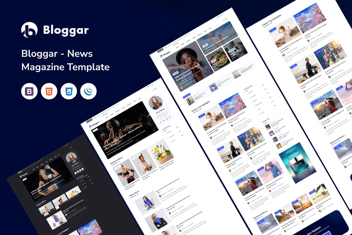 Bloggar - Template Website Majalah Berita Modern