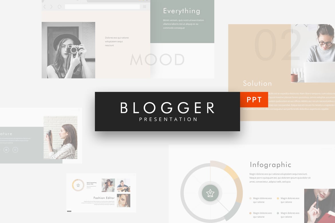 Template Presentasi PowerPoint Blogger yang Menarik dan Profesional