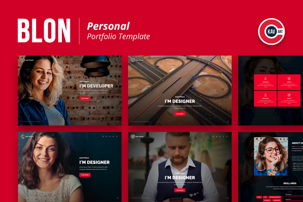 Blon - Template Website Portfolio Pribadi yang Kreatif dan Serbaguna