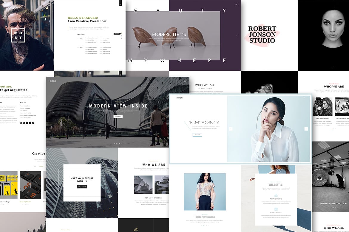 Bloom - Template Website Portfolio Satu & Multi Halaman yang Kreatif