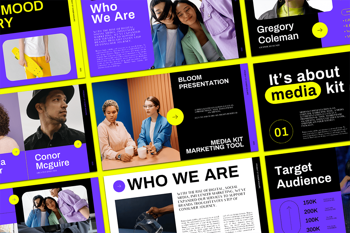BLOOM - Template PowerPoint Media Kit yang Menarik