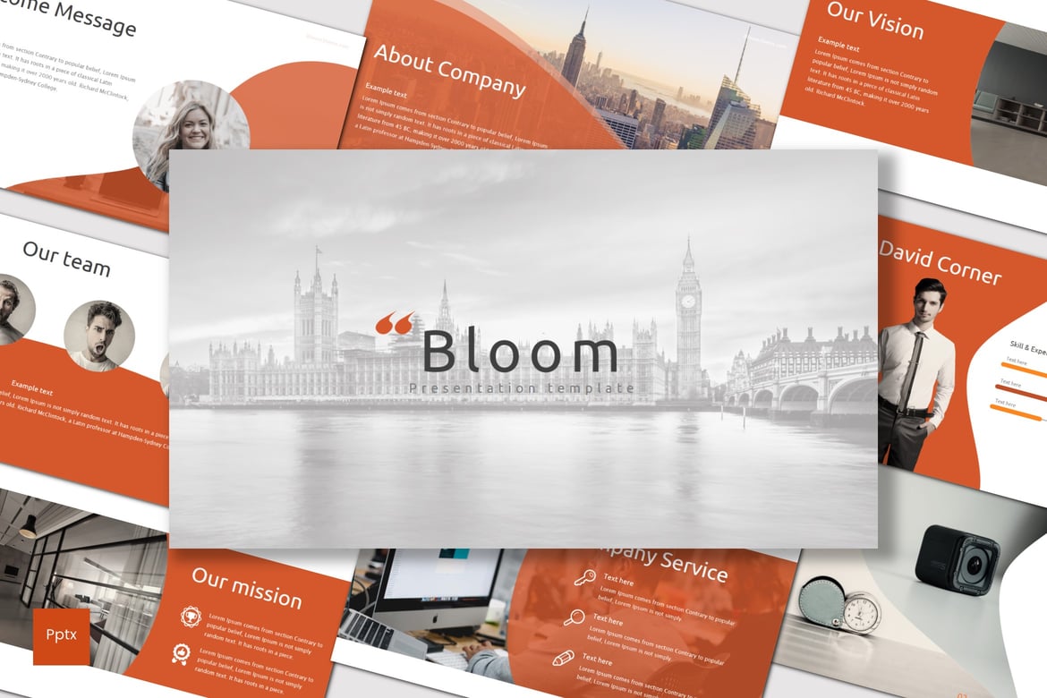 Template Presentasi Bloom - Powerpoint Profesional dan Kreatif