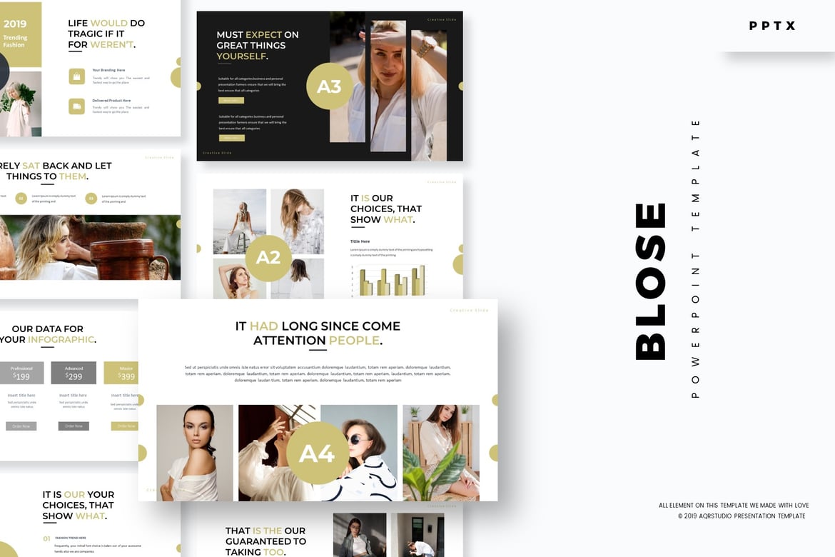 Blose - Template PowerPoint Kreatif dan Serbaguna
