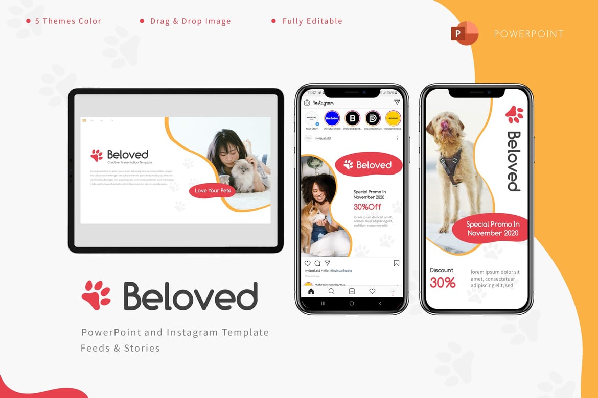 Bloved - Template PowerPoint & Instagram Kreatif untuk Branding Anda