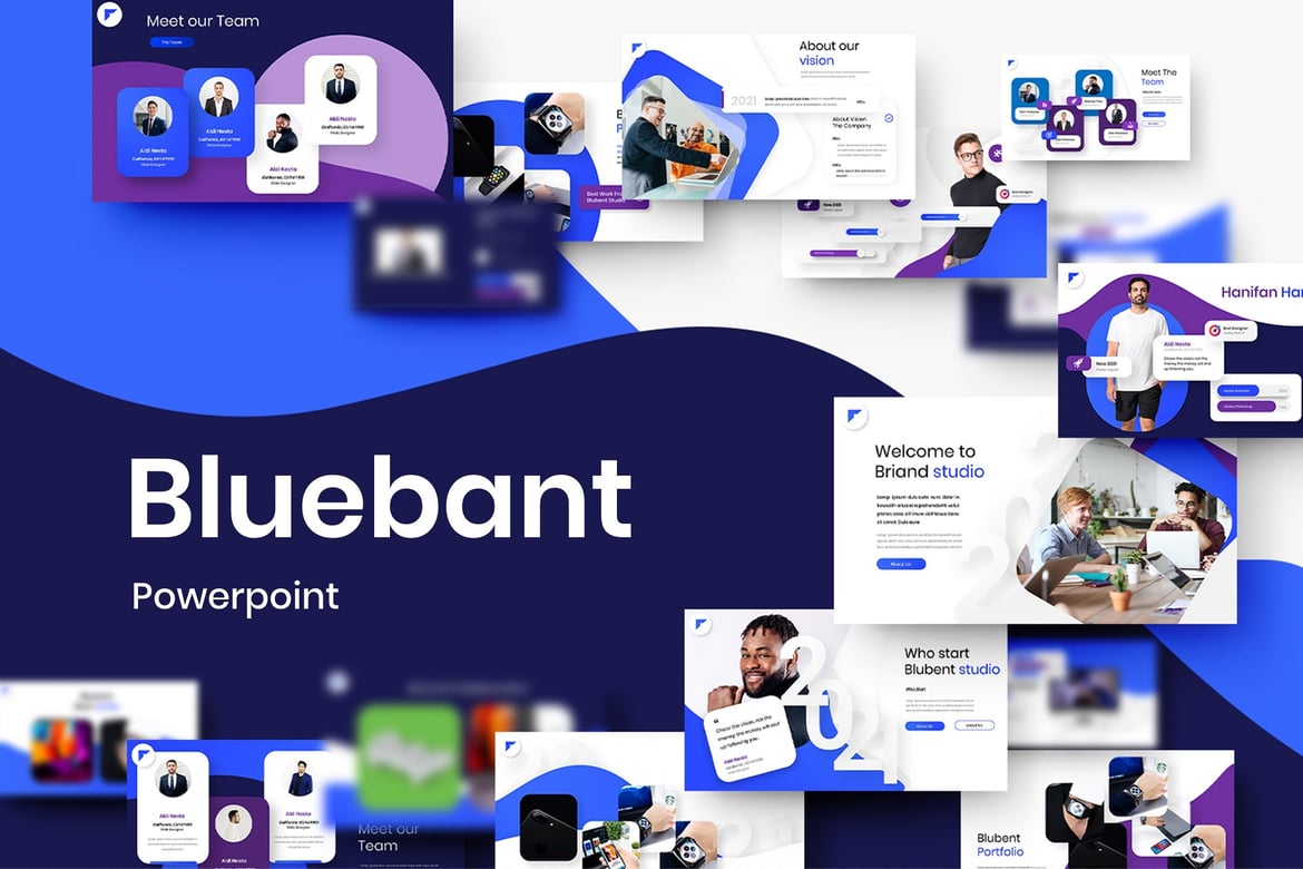 Blubent – Template Presentasi PowerPoint Profesional