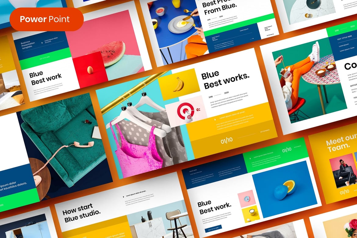 Template Presentasi PowerPoint Biru yang Profesional