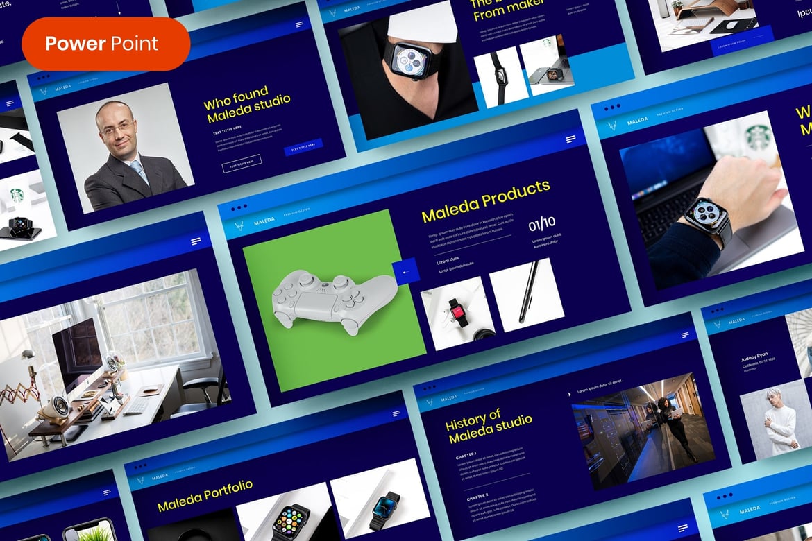 Template Presentasi Korporat Biru Modern (PowerPoint)
