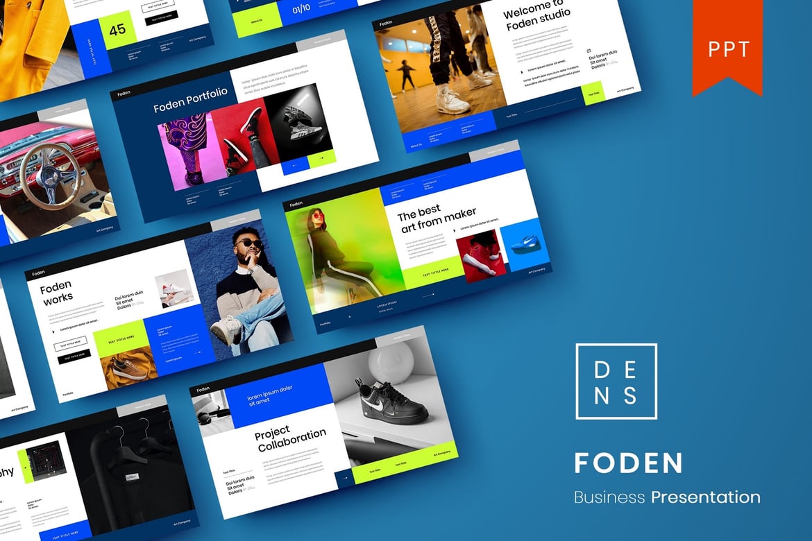 Template Presentasi Modern Biru yang Menarik (PowerPoint)