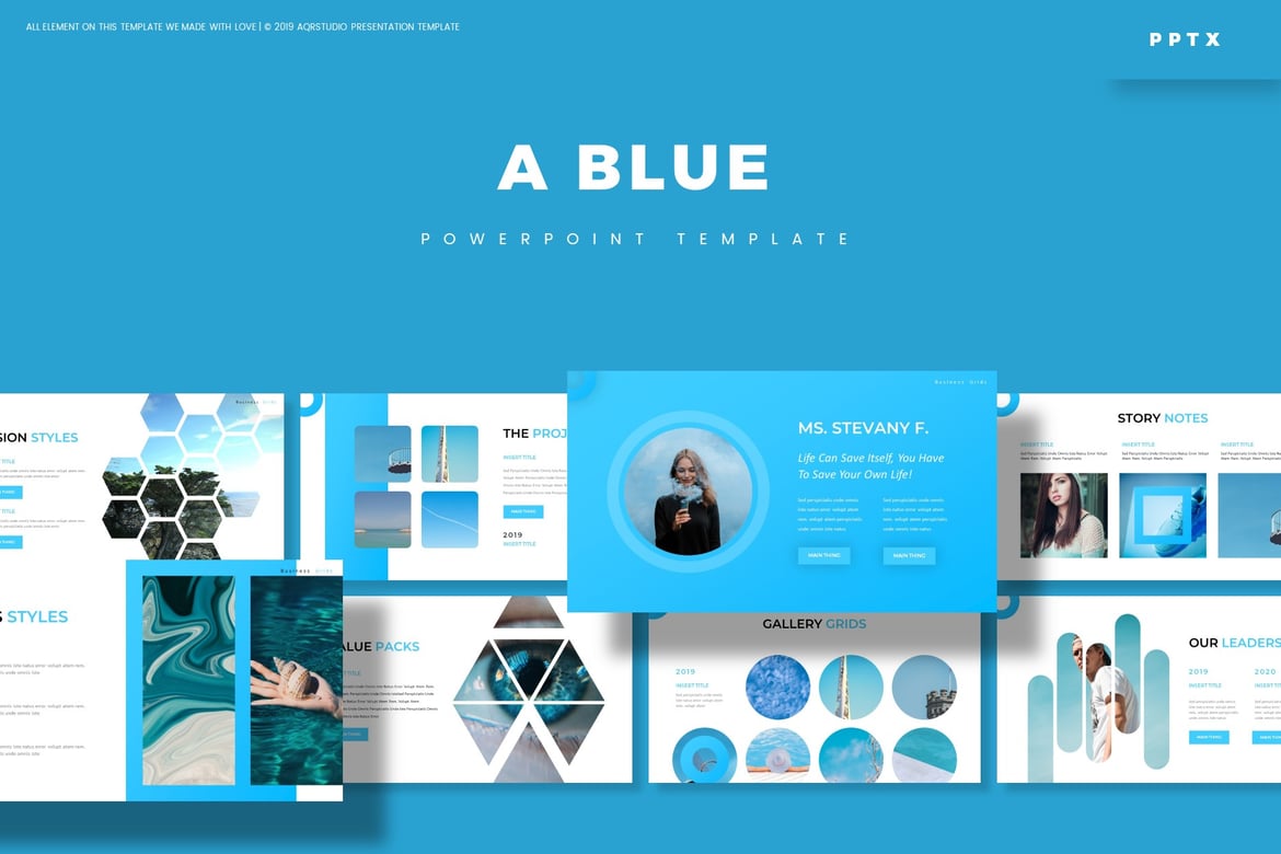 Template PowerPoint Biru: Solusi Presentasi Serbaguna