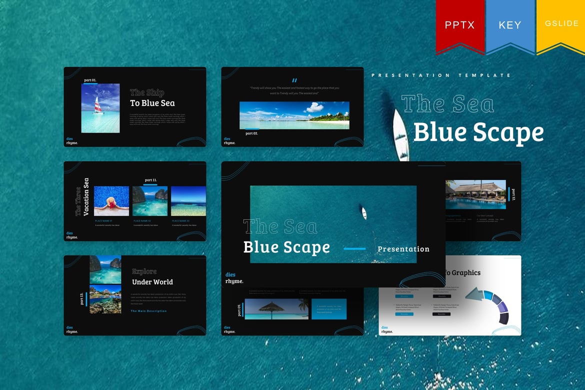 Blue Scape: Template Presentasi Powerpoint, Keynote, dan Google Slides yang Menarik