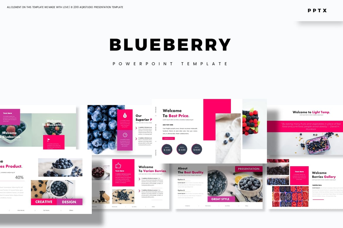Template Powerpoint Blueberry - Solusi Presentasi Menarik