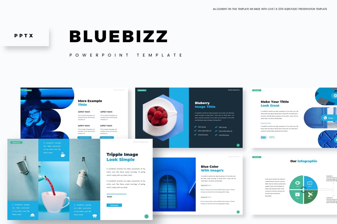 Template PowerPoint Bluebizz - Presentasi Profesional yang Menarik
