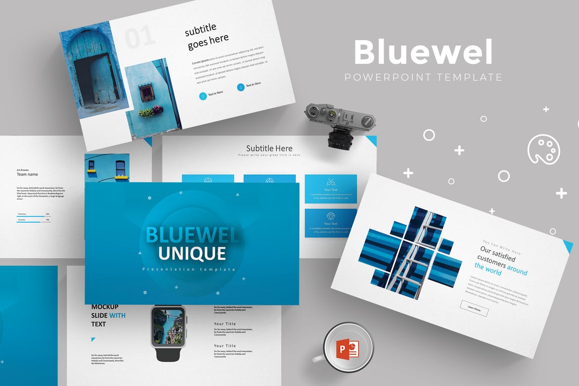 Template Powerpoint Bluewel - Solusi Presentasi Kreatif Anda